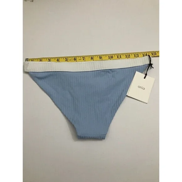Onia Leila Bikini Bottom Size M. Blue & White Color - Picture 8 of 10